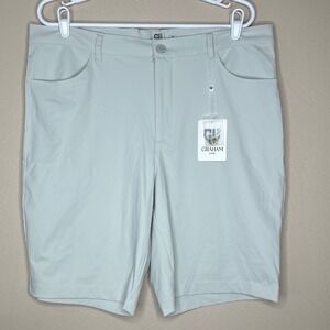 Graham Luxe Shorts Men's 38 Silver Wren Golf Performance‎ Golfing Stretch NEW